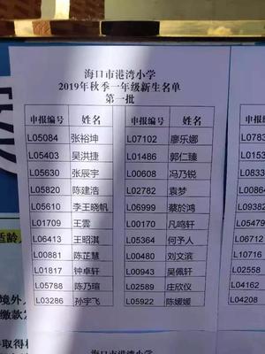 海口中小学划片入学首批录取名单公布 家长速查